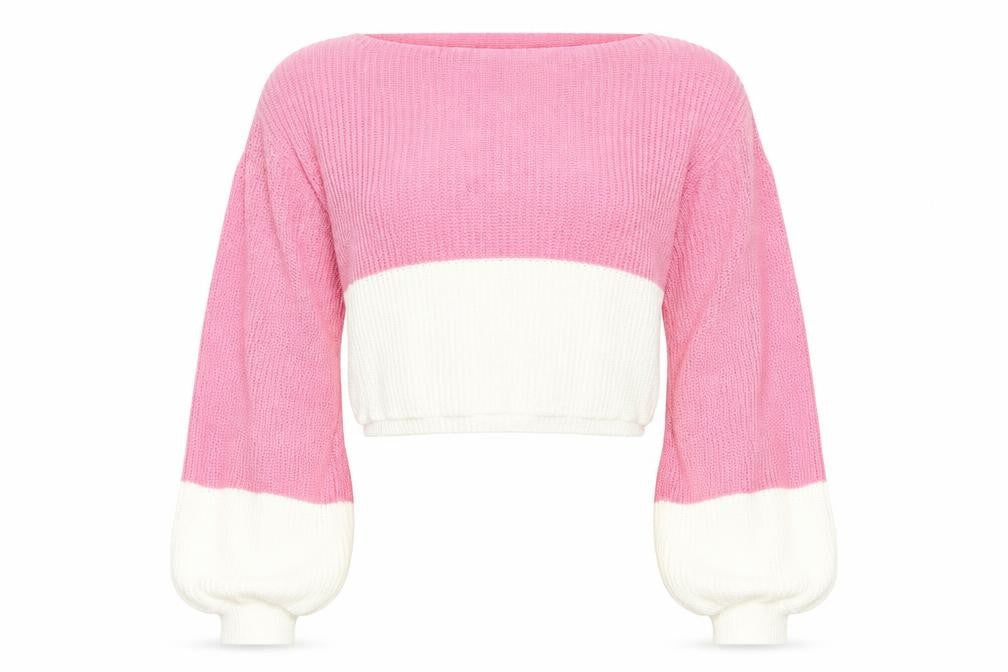 Front view of I SAW IT FIRST women’s multicoloured jumper, size S