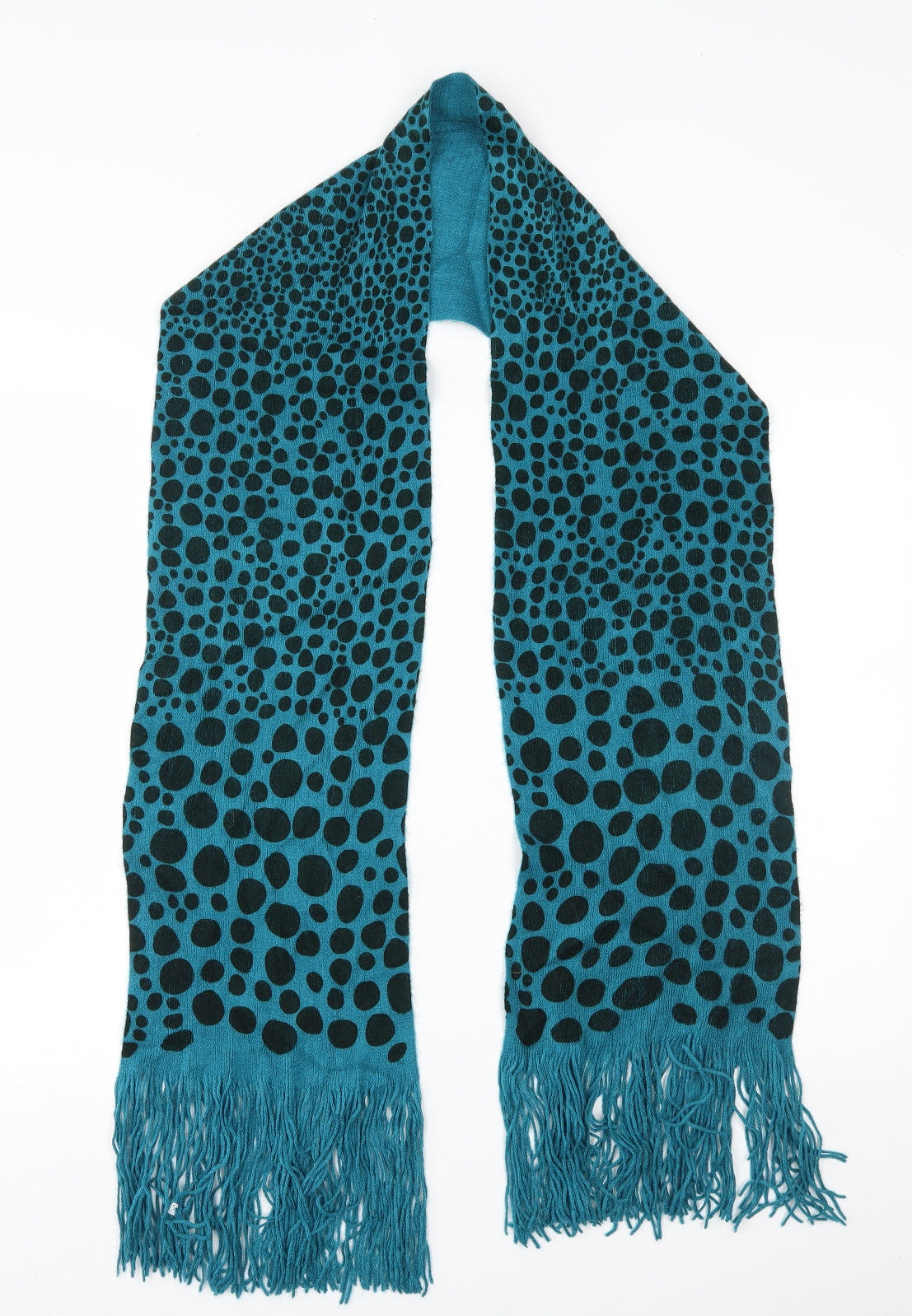 Preowrn Womens Blue Animal Print   Scarf