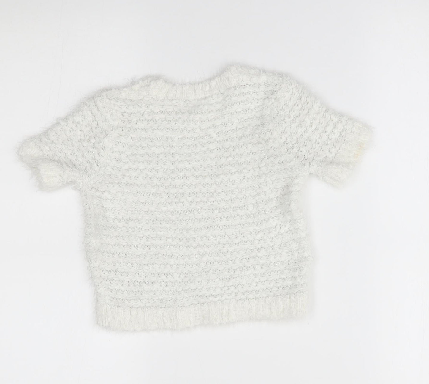 M&Co Girls White   Pullover Jumper Size 5-6 Years