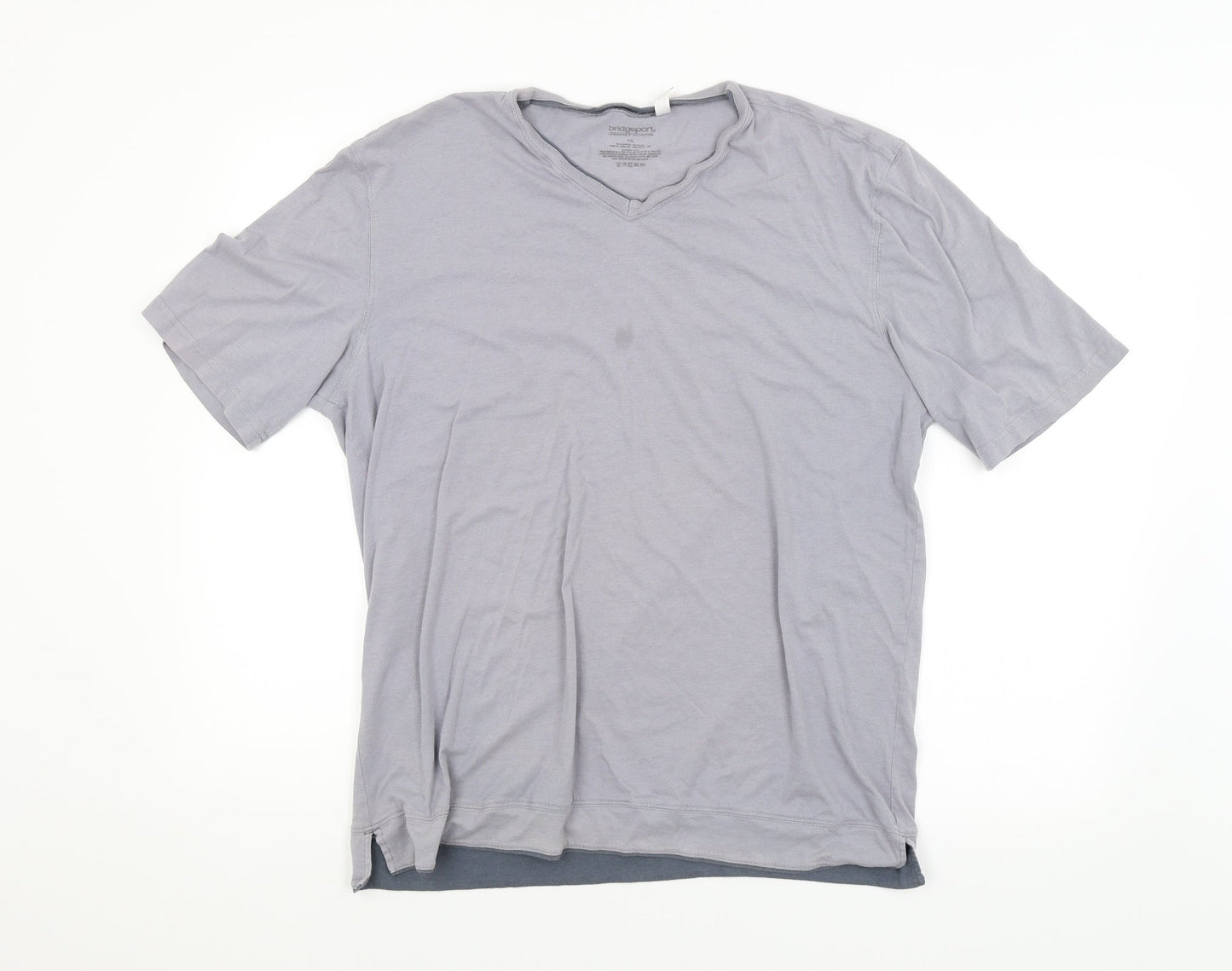 Bridgeport Mens Grey   Basic T-Shirt Size XL