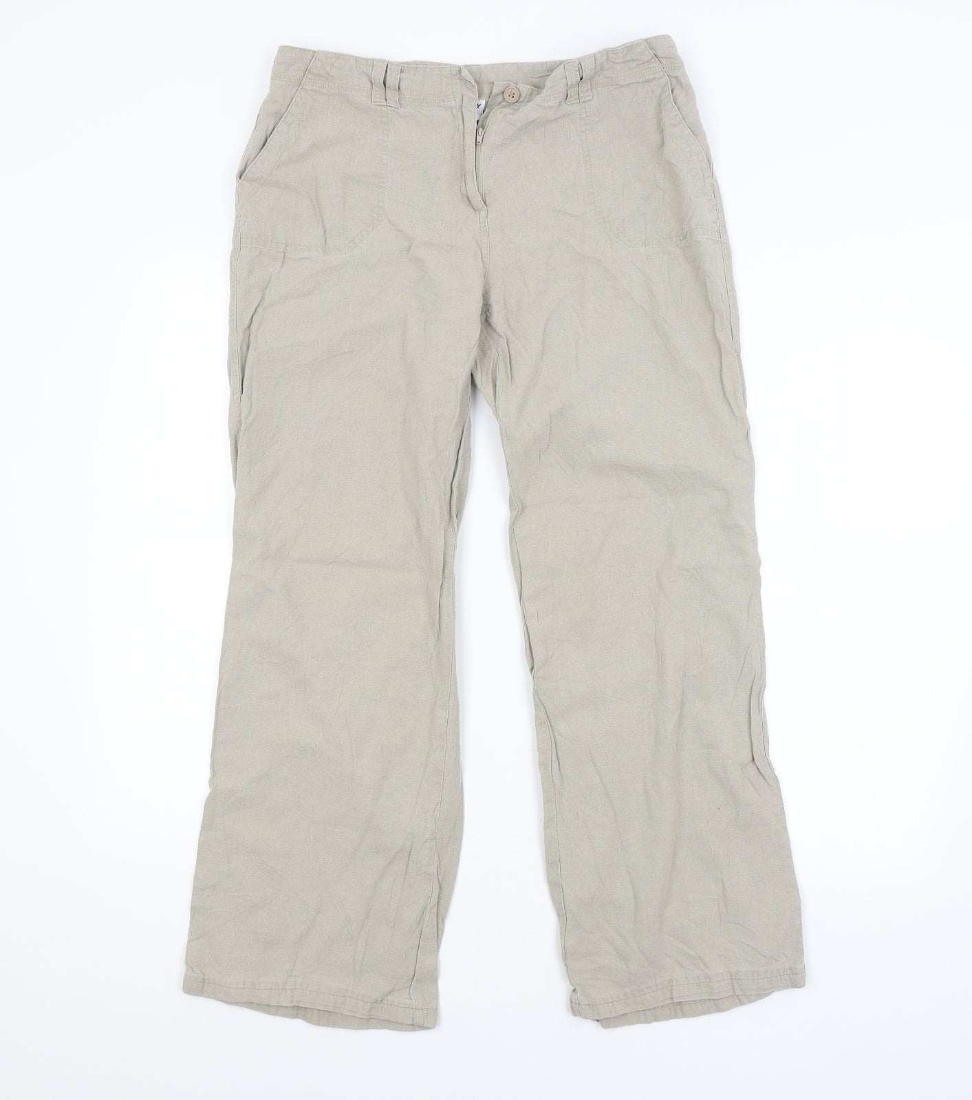 Preworn Womens Beige   Trousers  Size XL L26 in