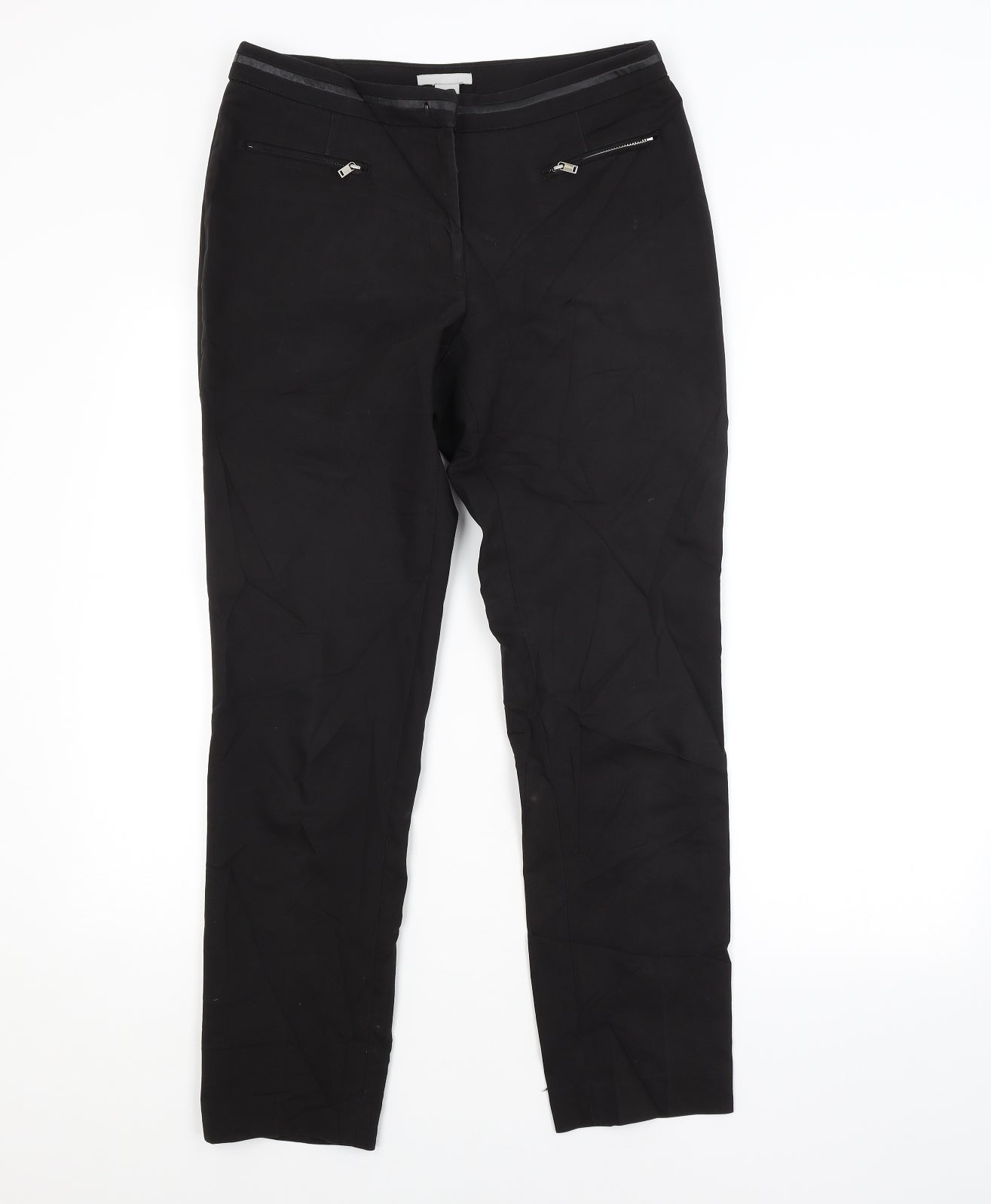 H&M Womens Black   Trousers  Size 10 L28 in