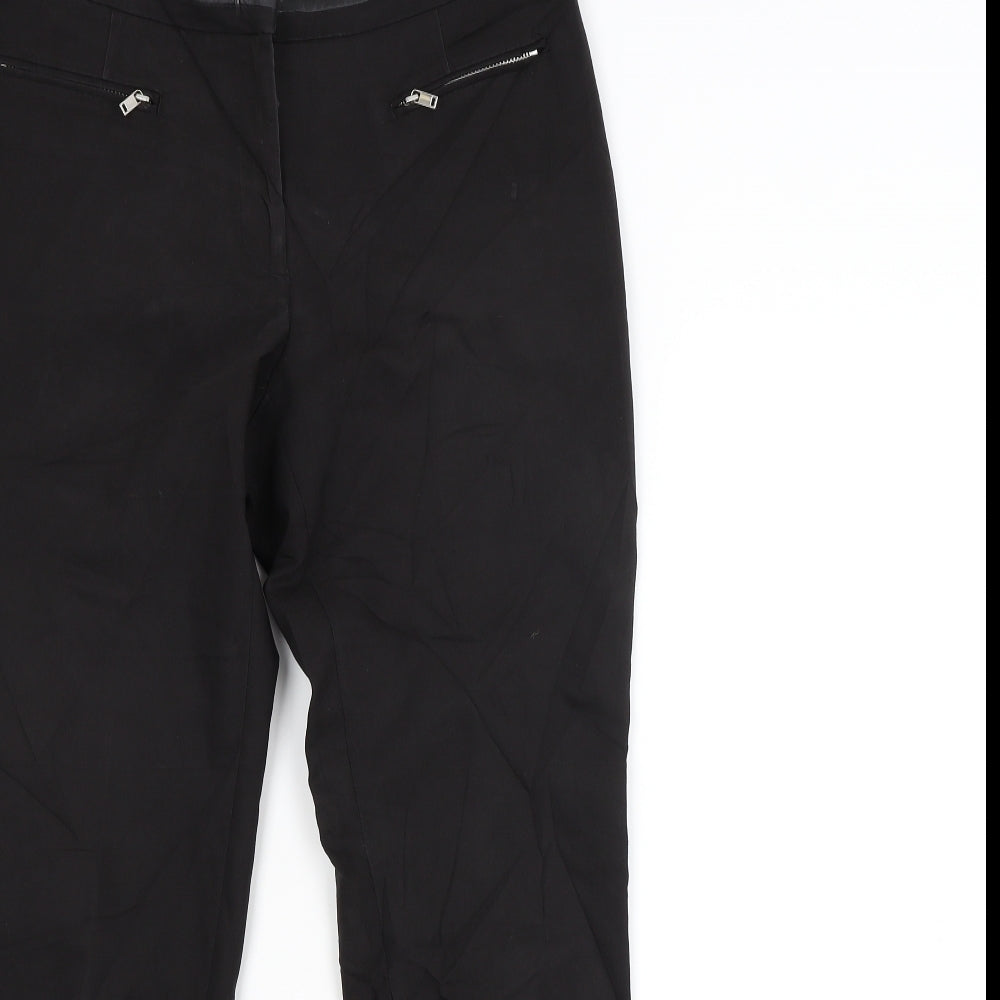 H&M Womens Black   Trousers  Size 10 L28 in