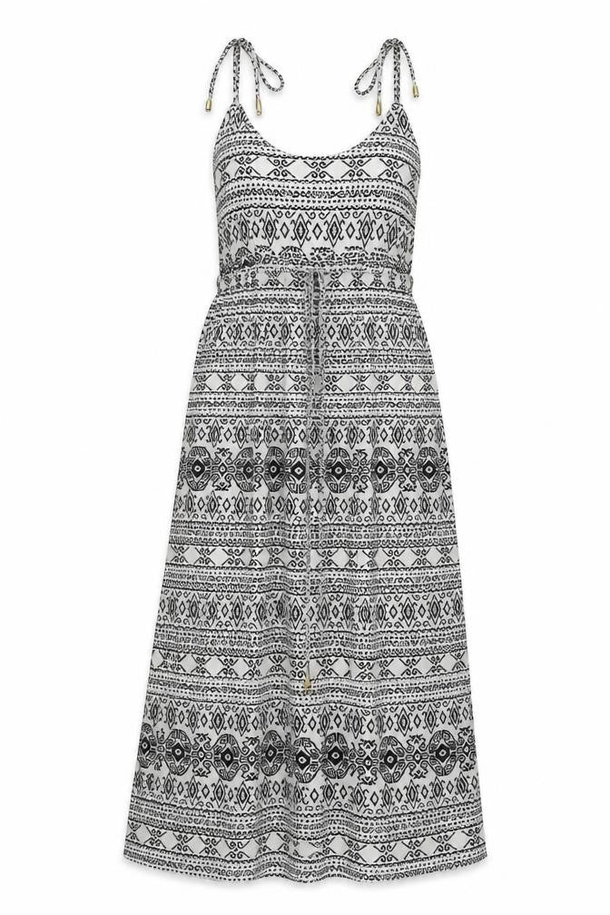 Amber Krystal Womens White Geometric  Tank Dress  Size M