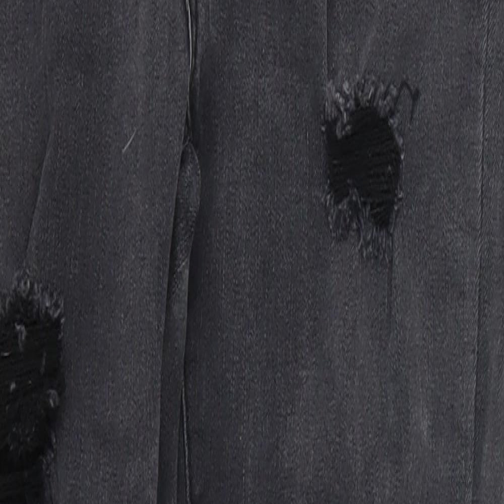 PRETTYLITTLETHING Womens Grey  Denim Skinny Jeans Size 12 L27 in