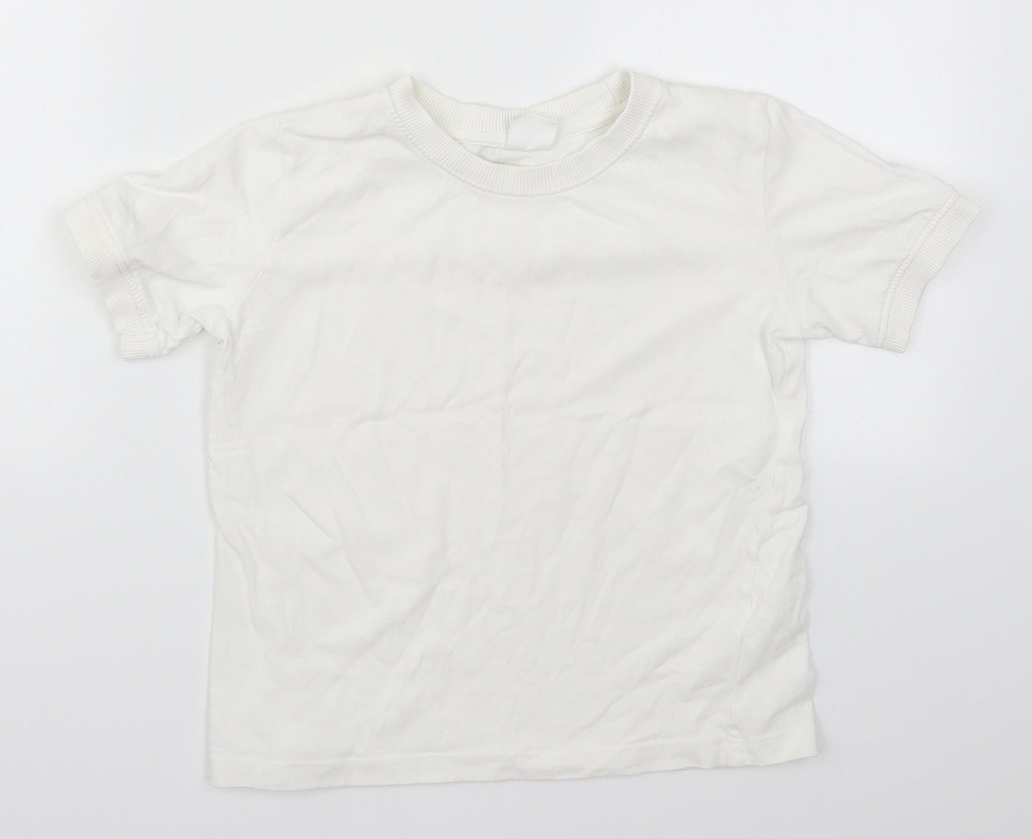 Zara Boys White   Basic T-Shirt Size 9 Years