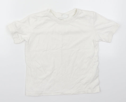 Zara Boys White   Basic T-Shirt Size 9 Years
