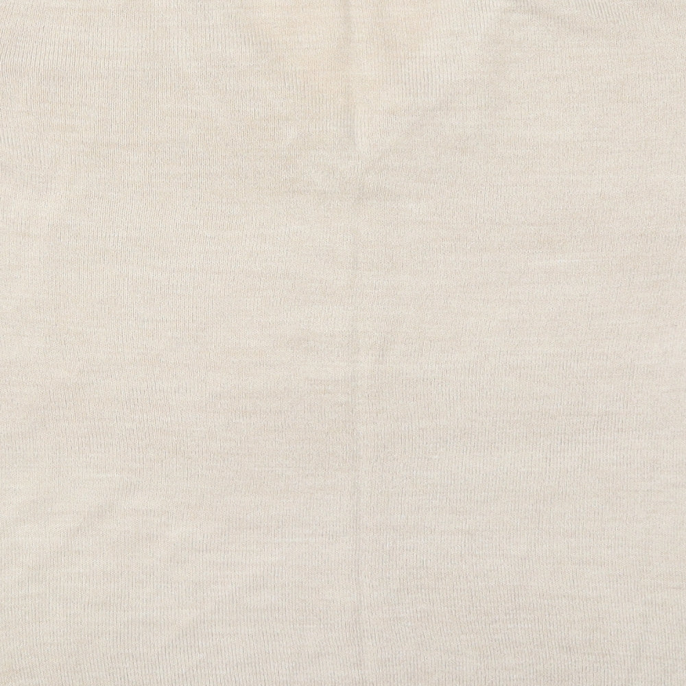 South Womens Beige  Knit Pullover Jumper Size 16