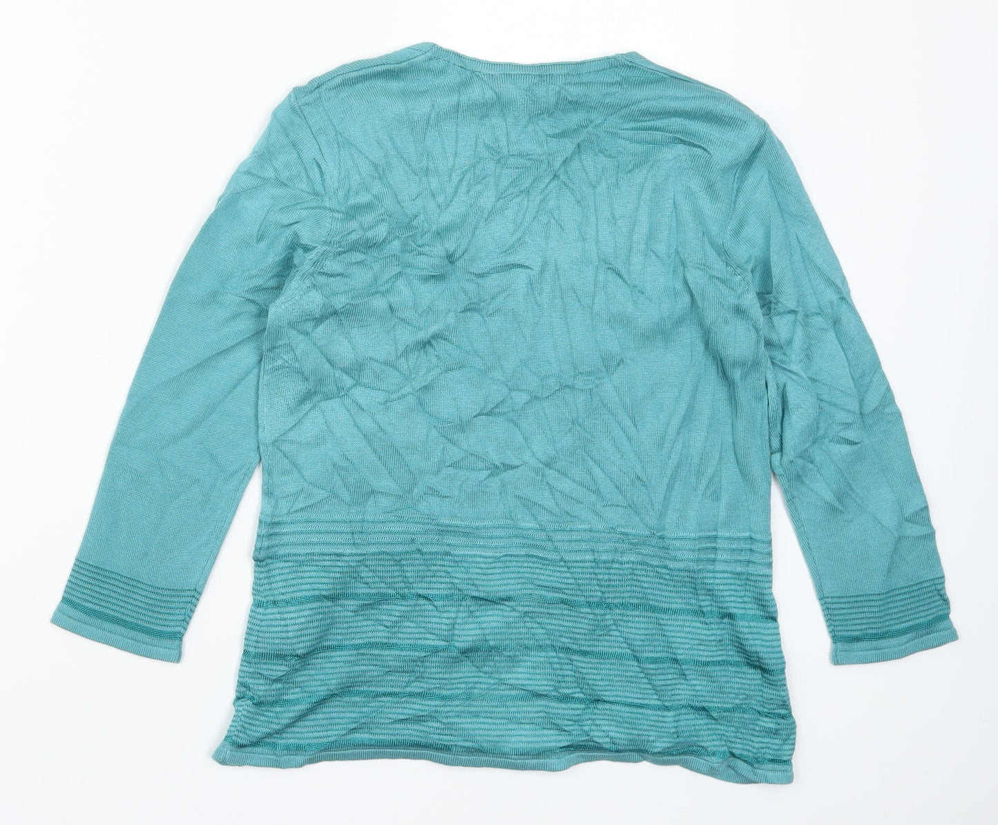 Per Una Womens Blue Striped Knit Pullover Jumper Size 10