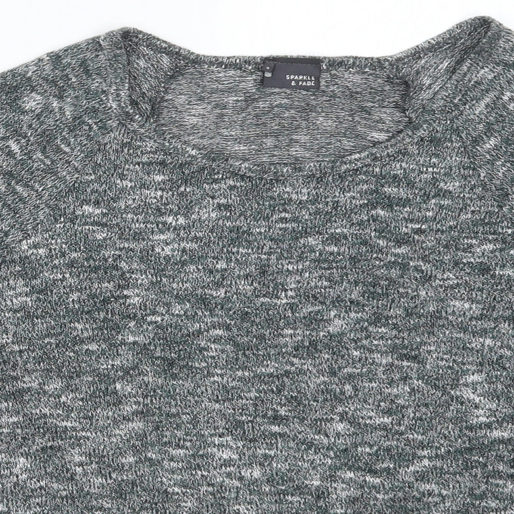 Sparkle & Fade Womens Green  Knit Pullover Jumper Size S