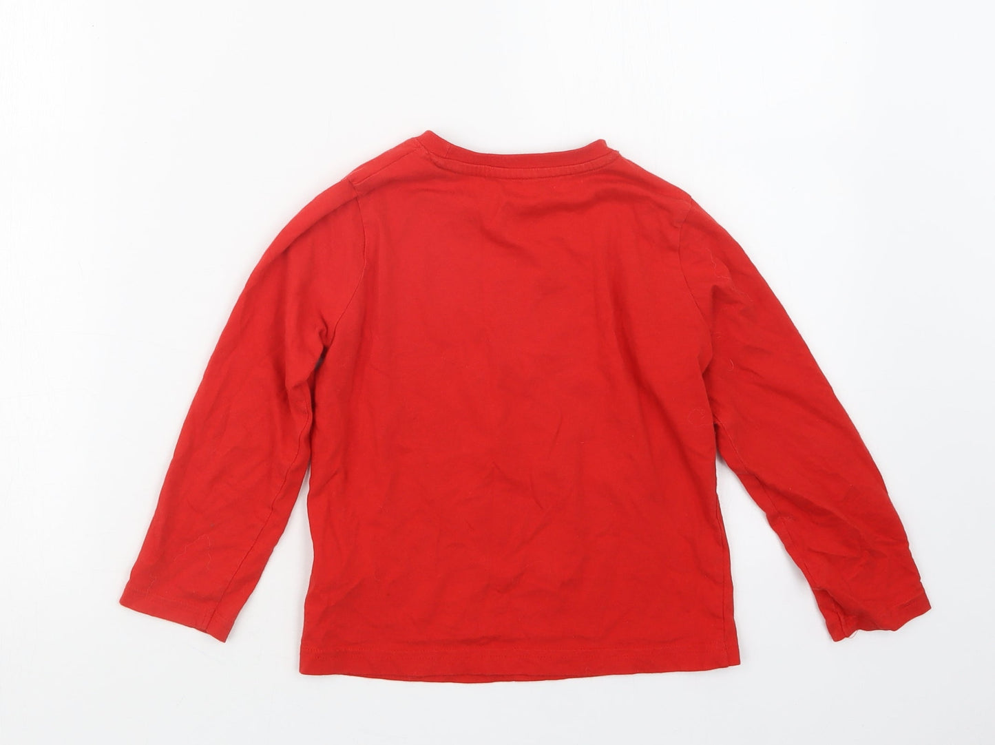 F&F Boys Red Geometric   Pyjama Top Size 5-6 Years