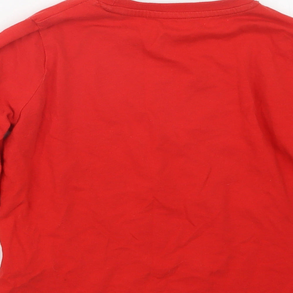 F&F Boys Red Geometric   Pyjama Top Size 5-6 Years