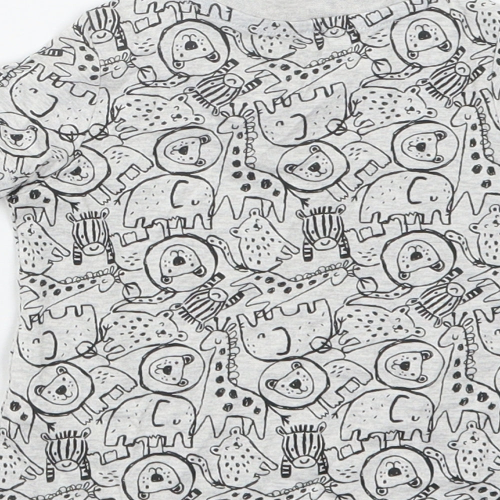 F&F Boys Grey Geometric  Basic T-Shirt Size 3-6 Months