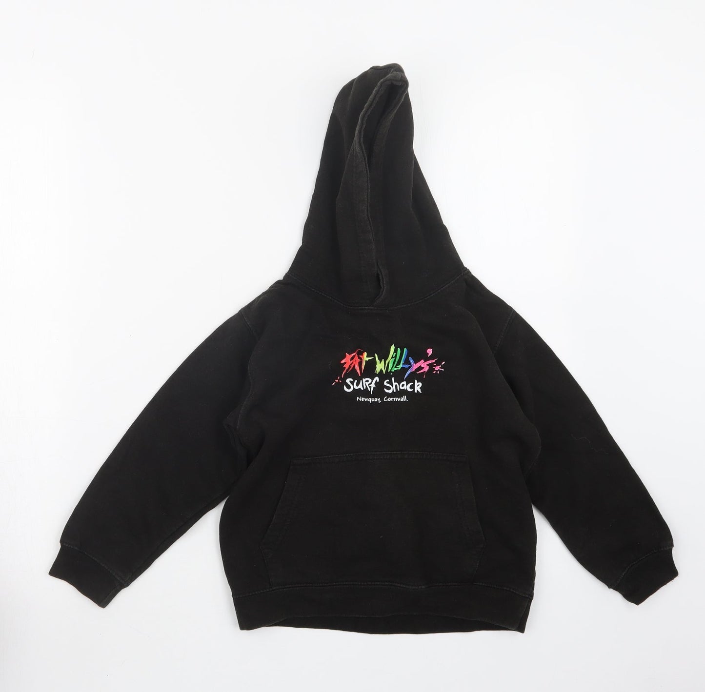 Awdis Girls Black   Pullover Hoodie Size 5-6 Years