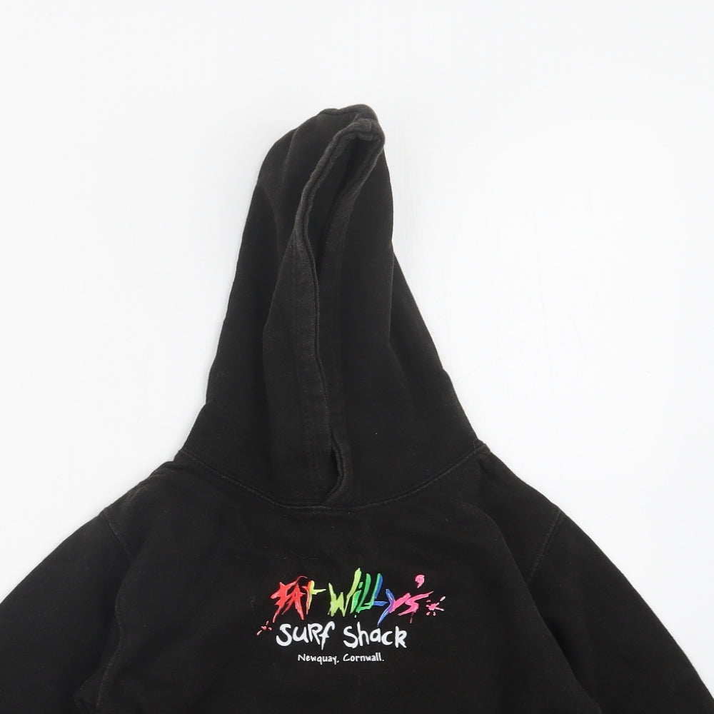 Awdis Girls Black   Pullover Hoodie Size 5-6 Years