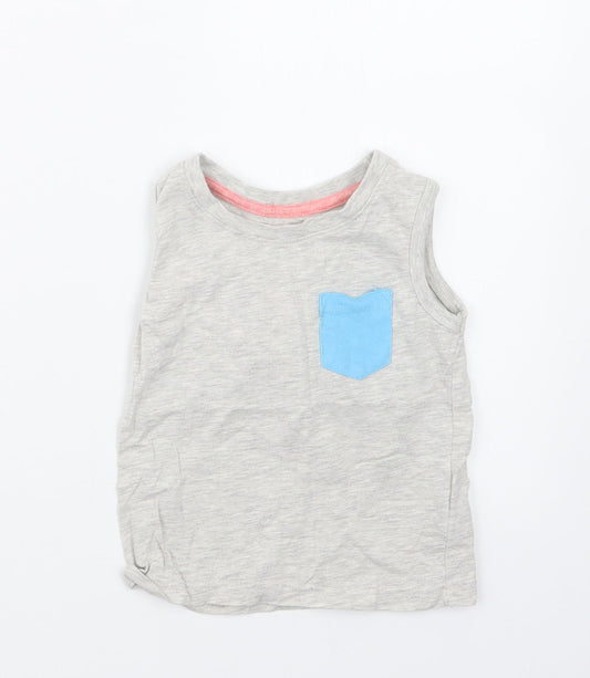 Rebel Boys Grey   Basic T-Shirt Size 12-18 Months