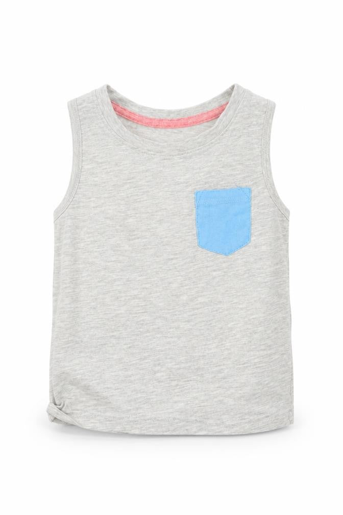 Front view of Rebel boys’ grey basic t-shirt, size 12-18, months