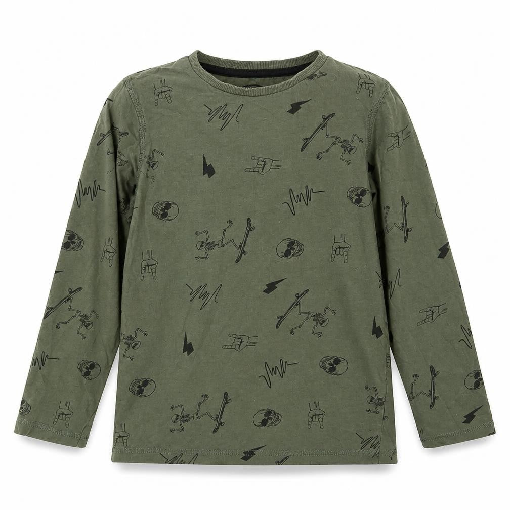 Matalan Boys Green Geometric  Basic T-Shirt Size 6 Years
