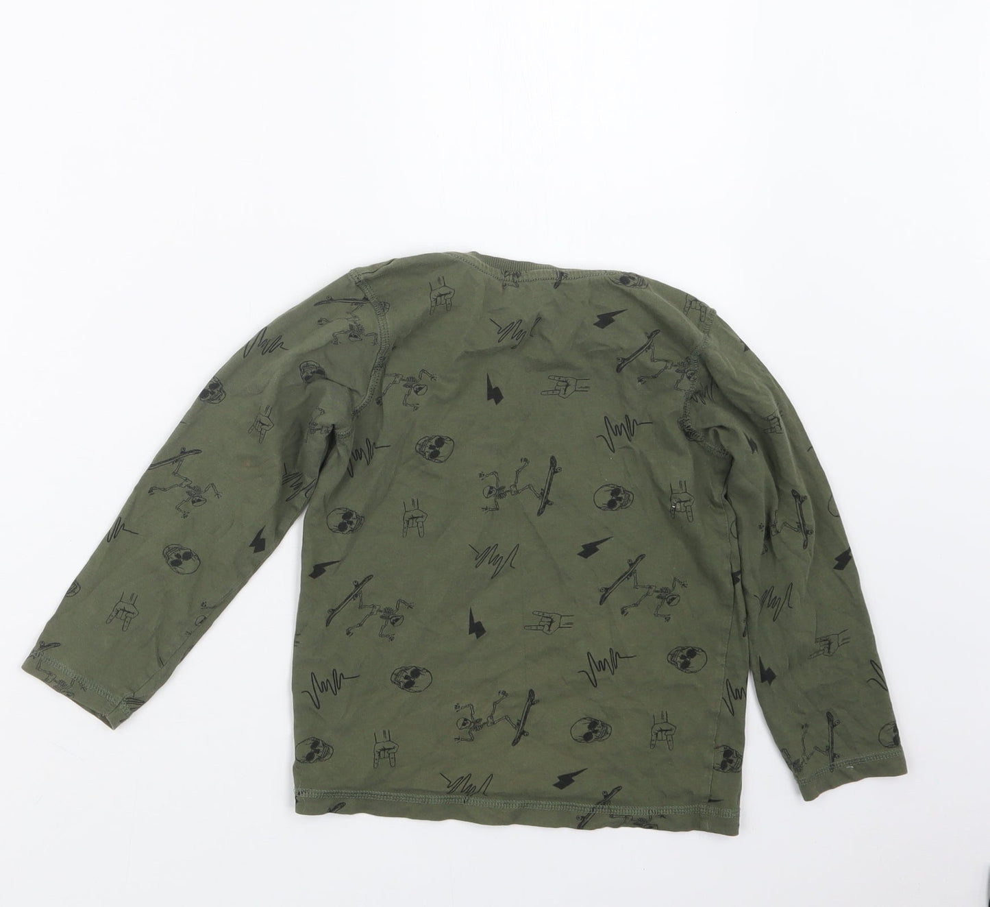 Matalan Boys Green Geometric  Basic T-Shirt Size 6 Years