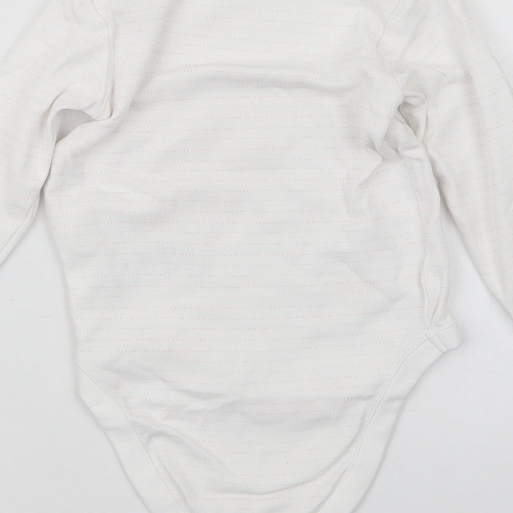 NEXT Girls Pink Striped  Babygrow One-Piece Size 9-12 Months