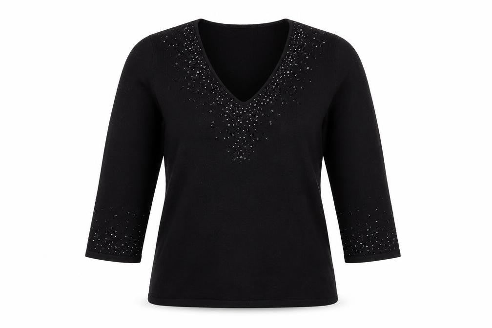 BHS Womens Black  Knit Pullover Jumper Size 12