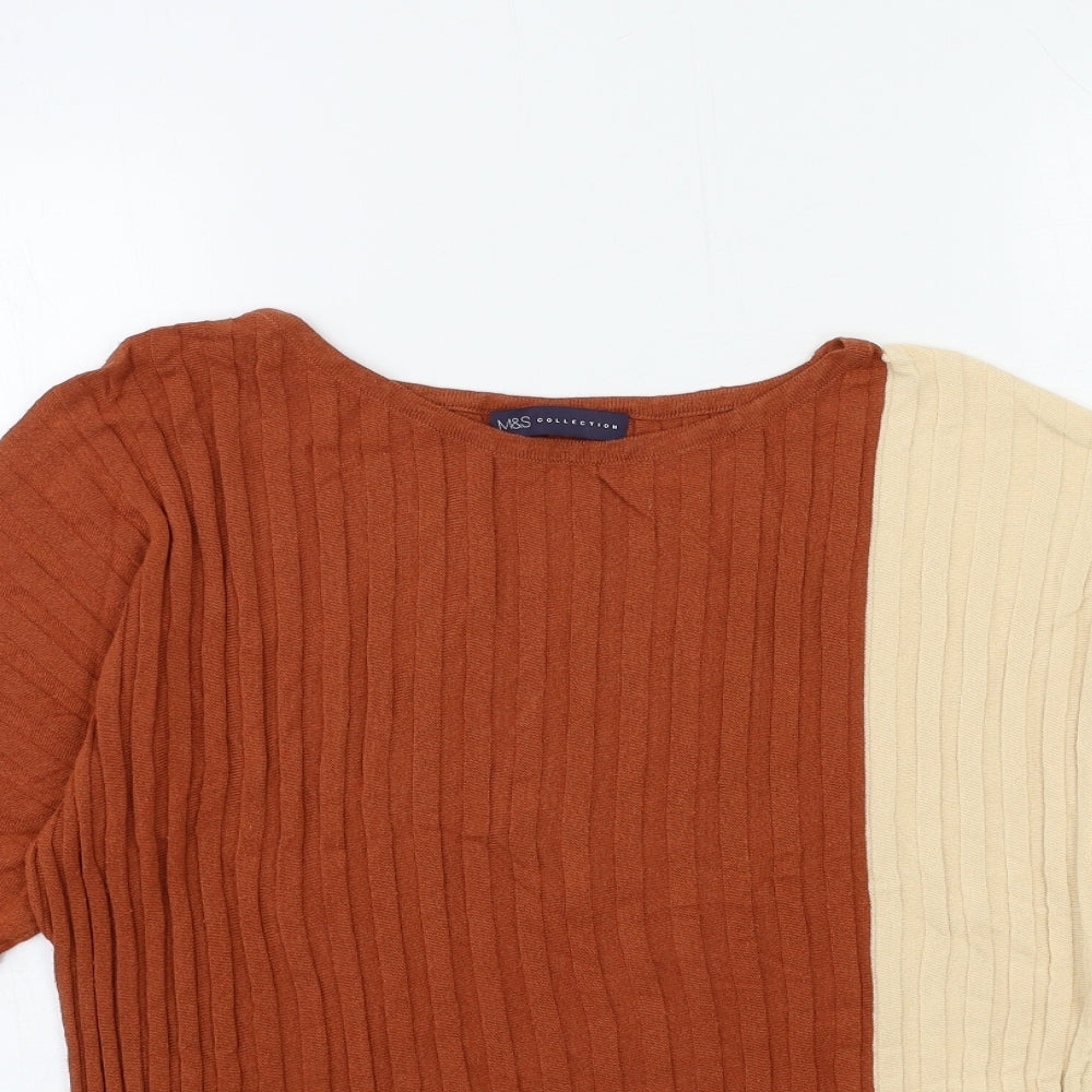 Marks and Spencer Womens Brown  Knit Pullover Jumper Size M