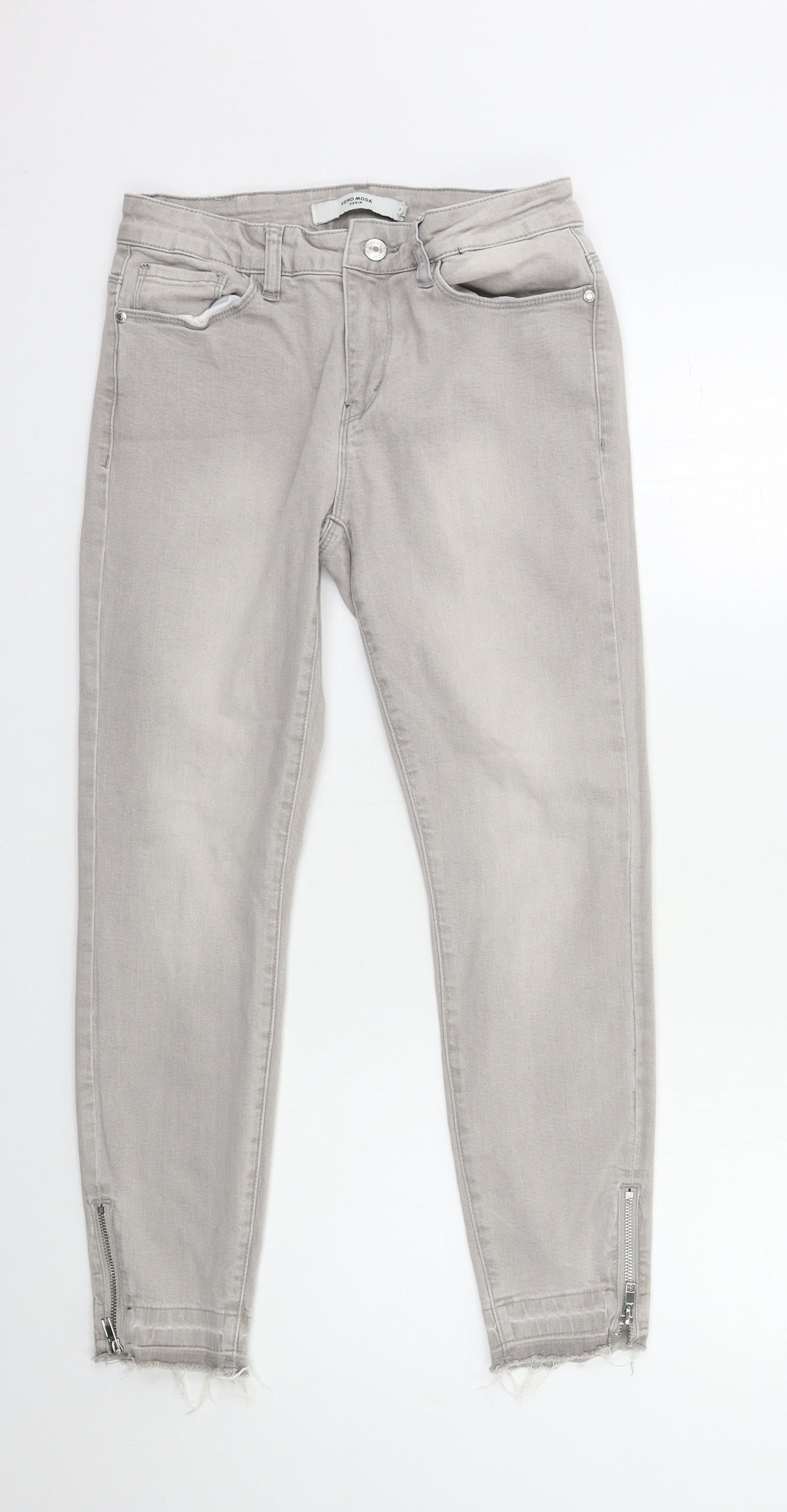 VERO MODA Womens Grey  Denim Skinny Jeans Size 28 in L30 in