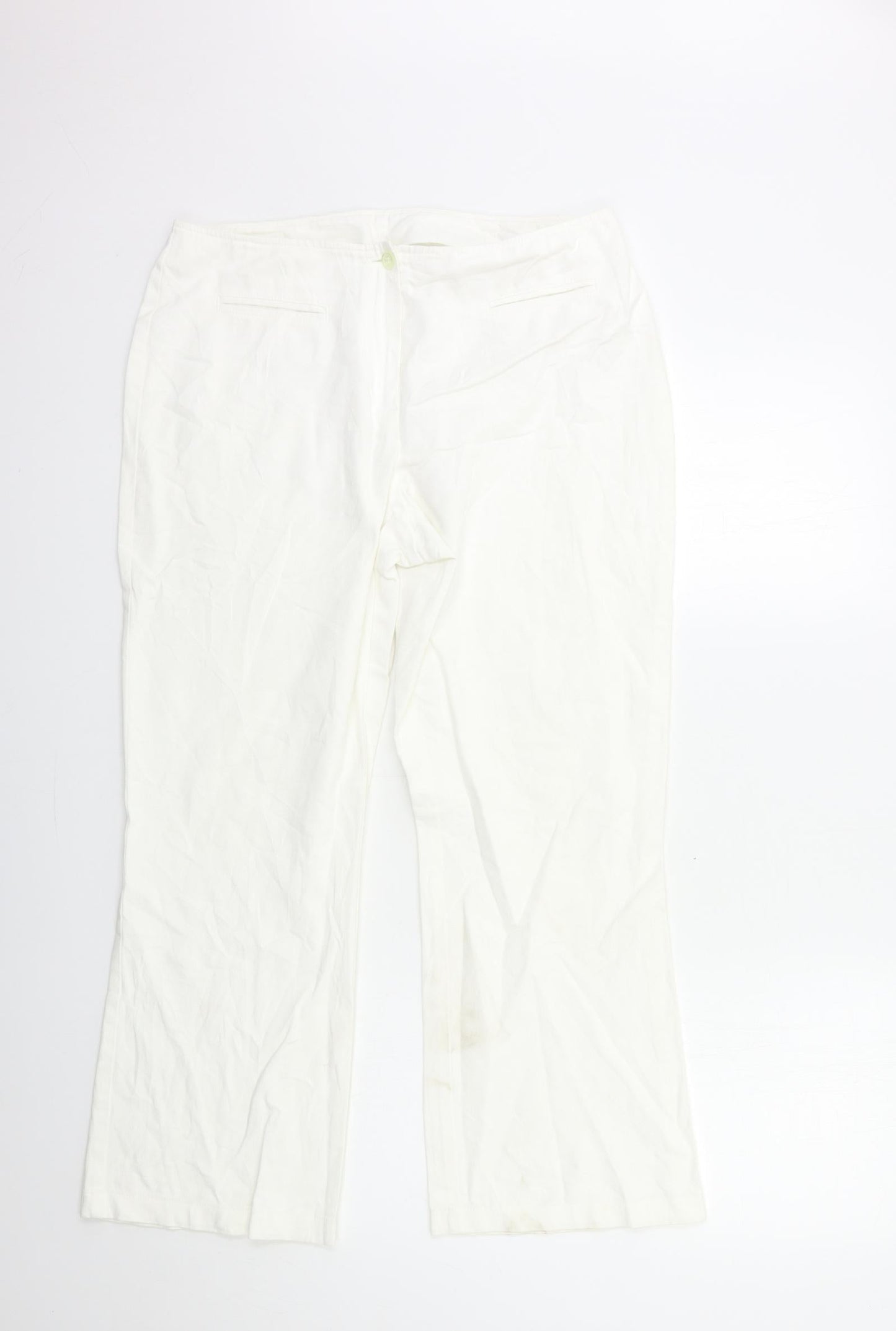 Preworn Womens White   Trousers  Size 32 in L26 in