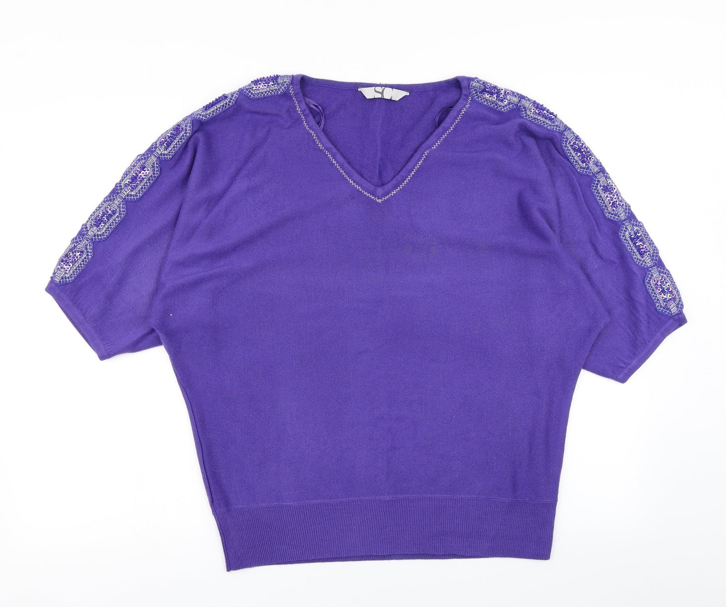 BHS Womens Purple  Knit Pullover Jumper Size 12