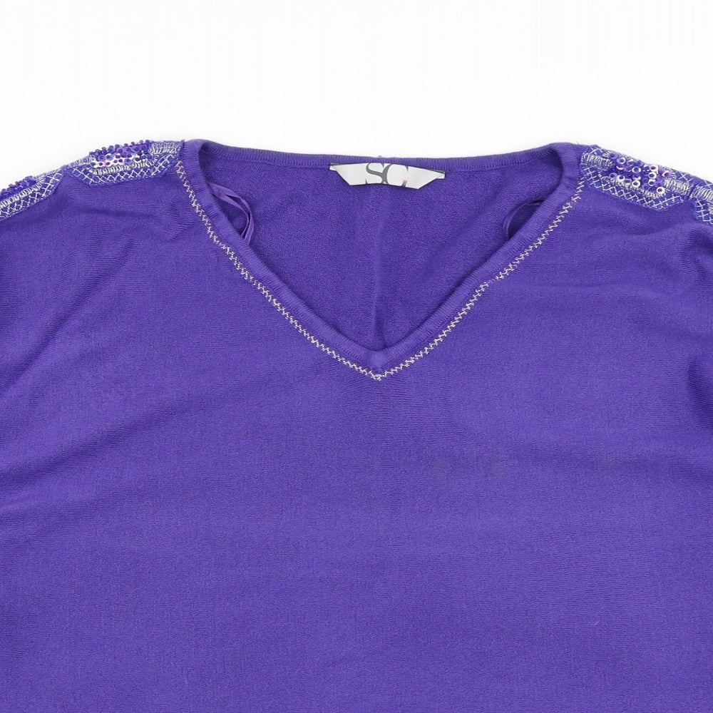 BHS Womens Purple  Knit Pullover Jumper Size 12