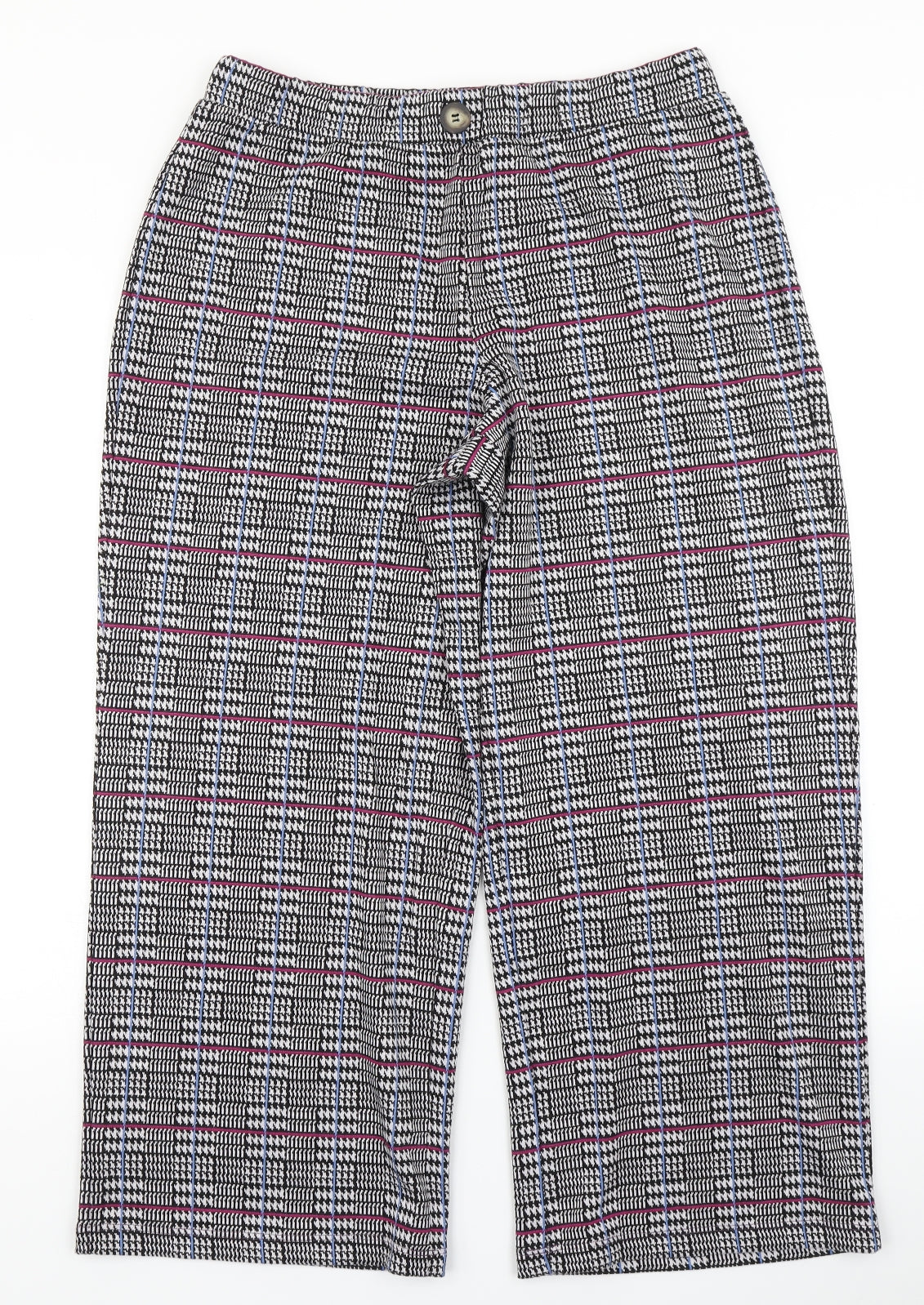 Aniston Womens Black Houndstooth  Trousers  Size 16 L24 in