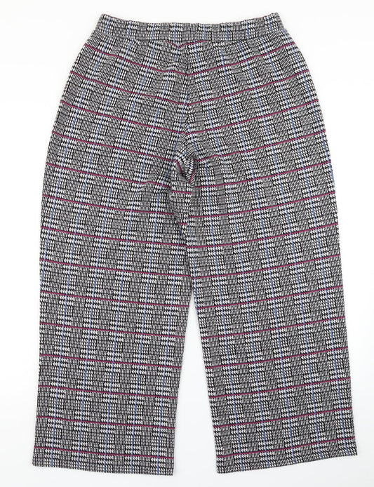 Aniston Womens Black Houndstooth  Trousers  Size 16 L24 in