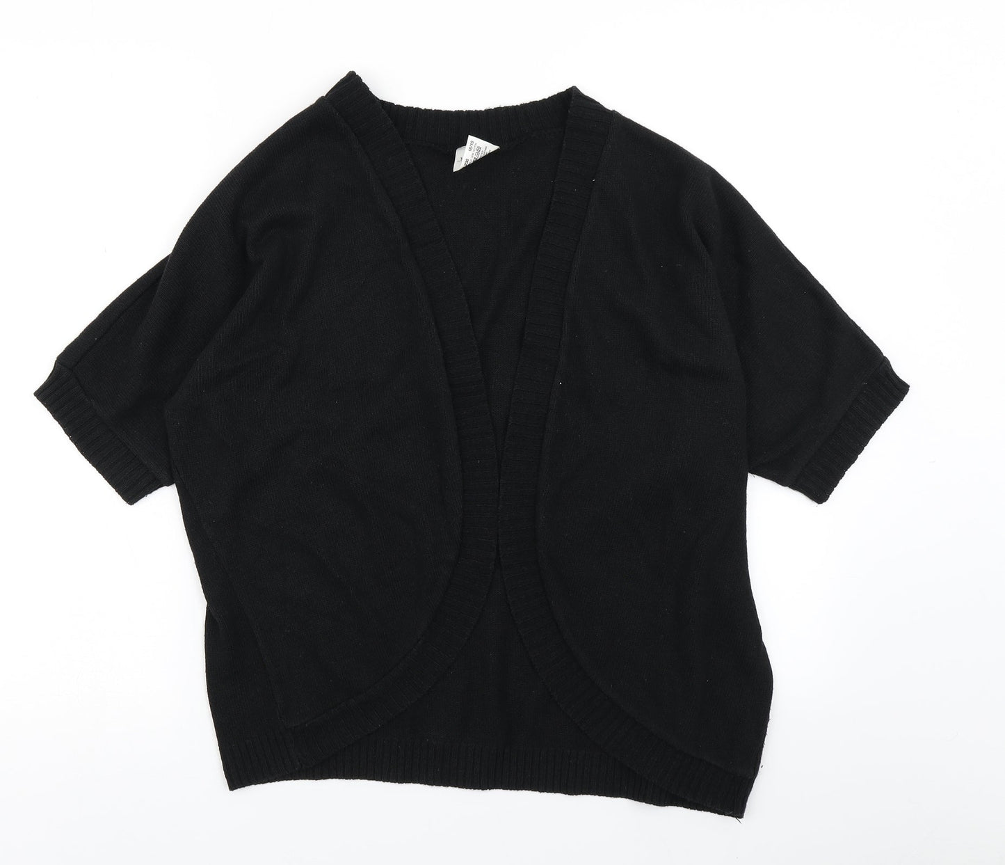 Being Casual Womens Black  Knit Cardigan Jumper Size 16