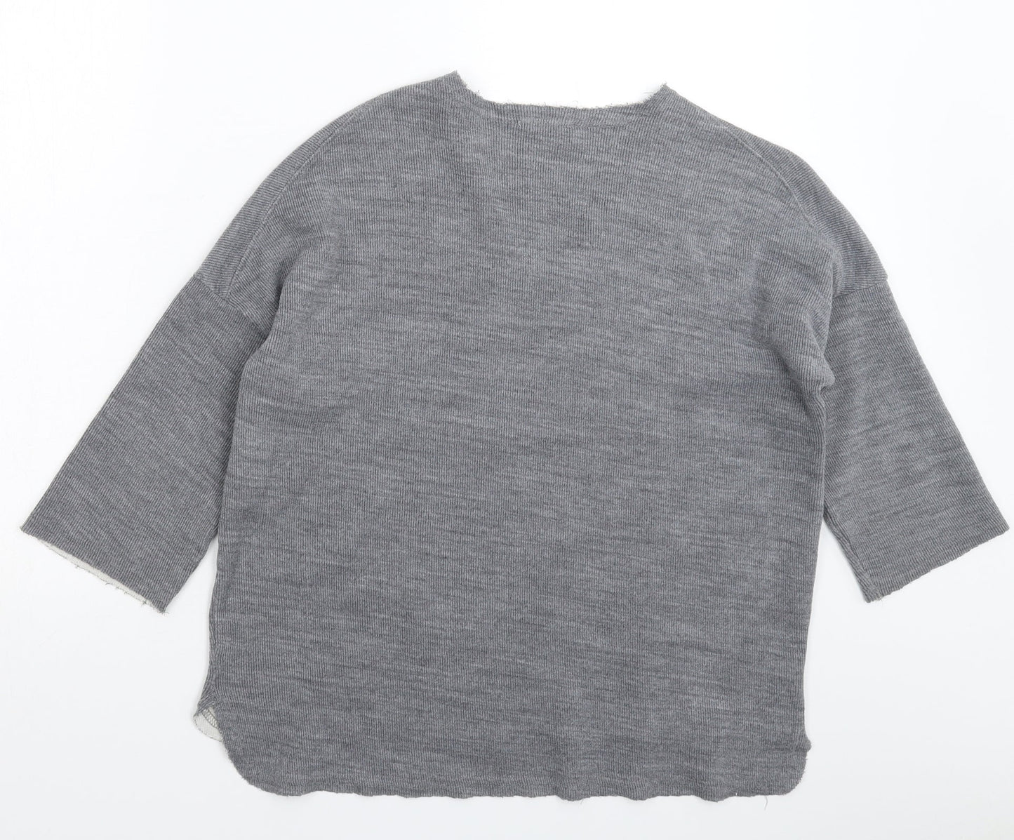 Zara Womens Grey  Knit Pullover Jumper Size M