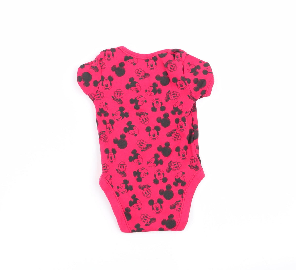 Asda George Boys Red Animal Print  Babygrow One-Piece Size 6-9 Months  - mickey mouse