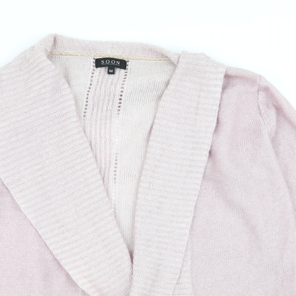 Soon Womens Pink   Cardigan Jumper Size M