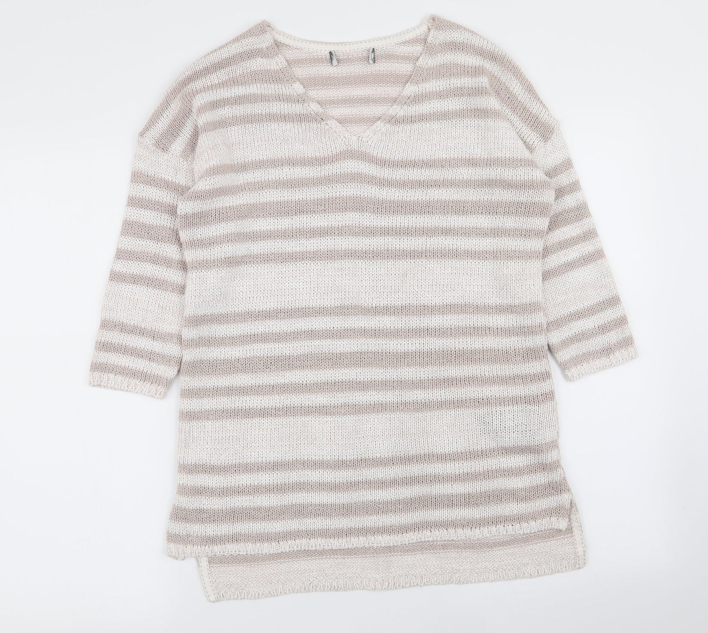 M&S Womens Multicoloured Striped  Pullover Jumper Size 10