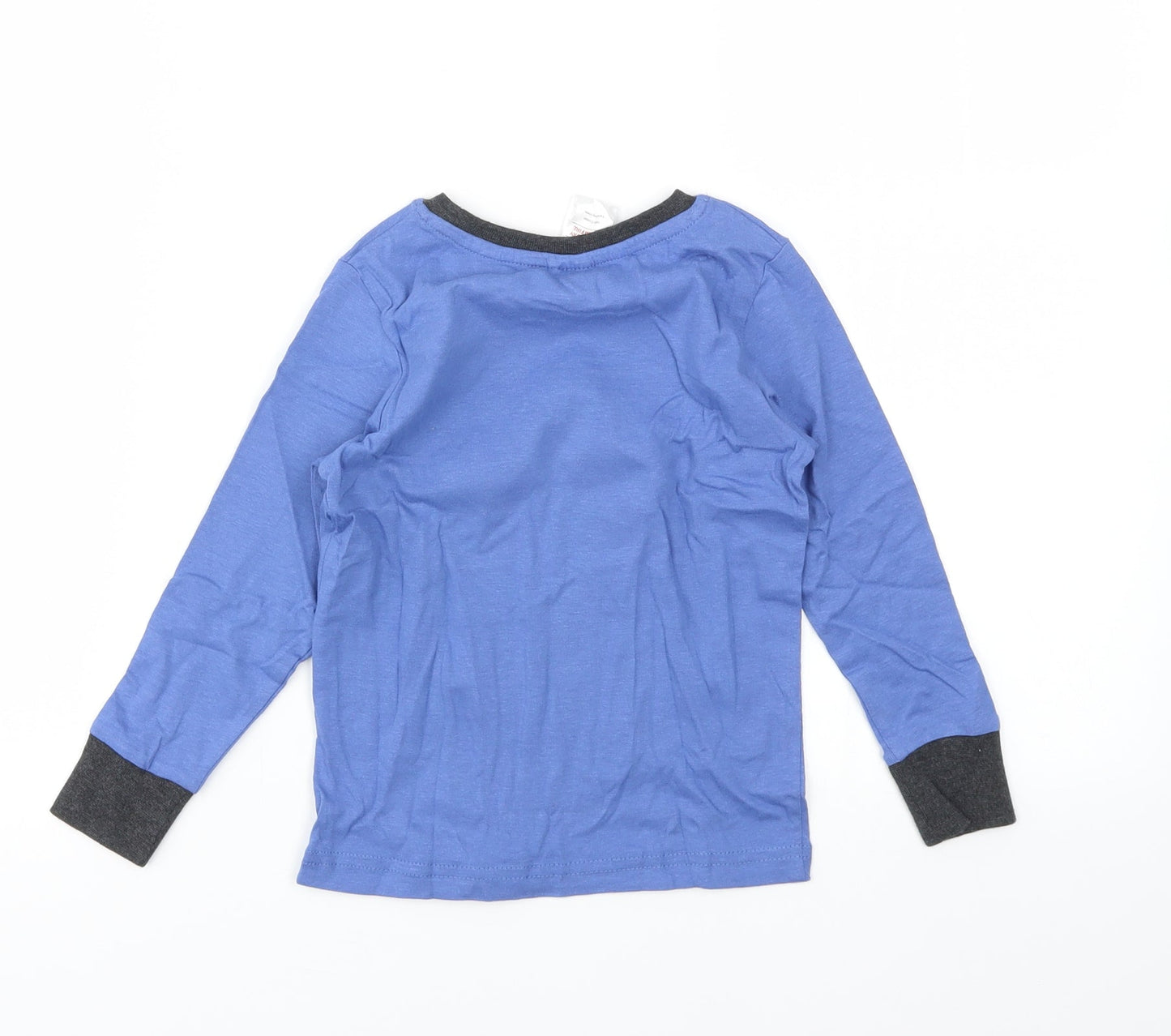 LILY &DAN Boys Blue Animal Print   Pyjama Top Size 3-4 Years