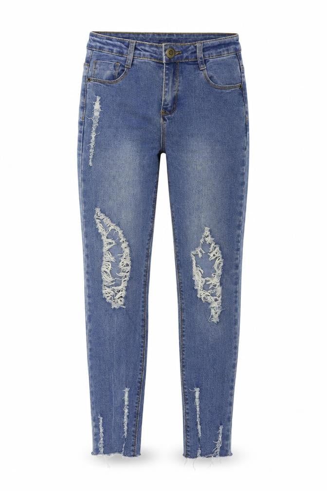 Boohoo Womens Blue  Denim Skinny Jeans Size 6 L24 in