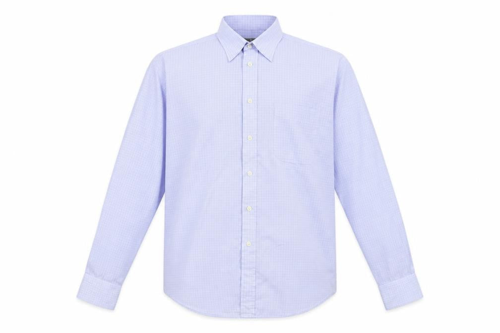 Essentials Mens Blue Check   Button-Up Size 16