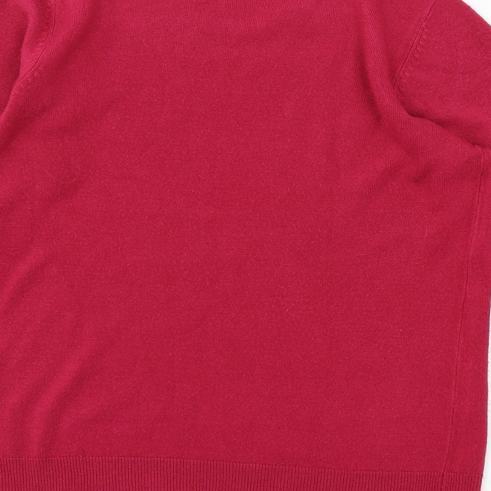 Bonmarché Womens Pink  Knit Pullover Jumper Size 10