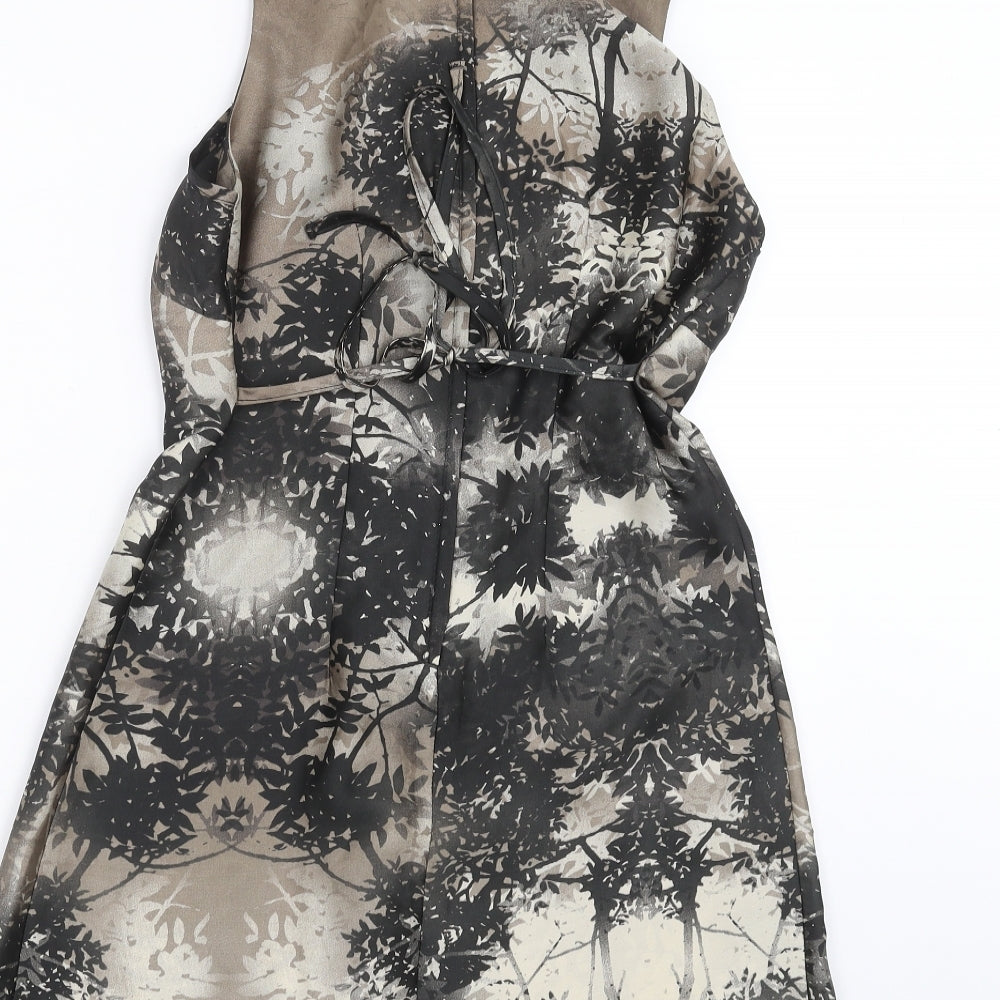 Dorothy Perkins Womens Black Floral  Mini  Size 8  - studded detail