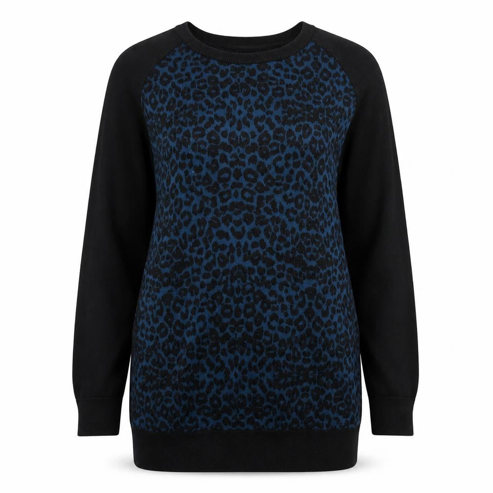 George Womens Black Geometric  Pullover Jumper Size 12