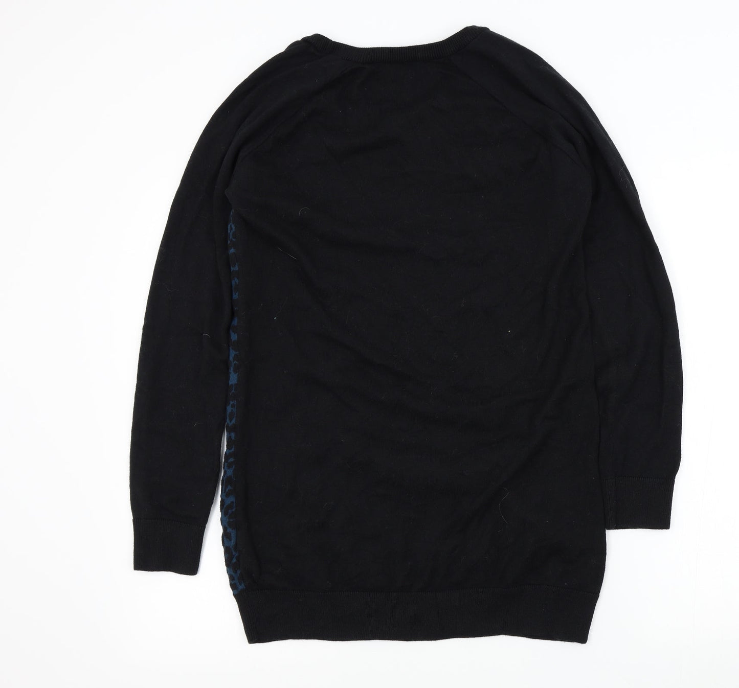 George Womens Black Geometric  Pullover Jumper Size 12
