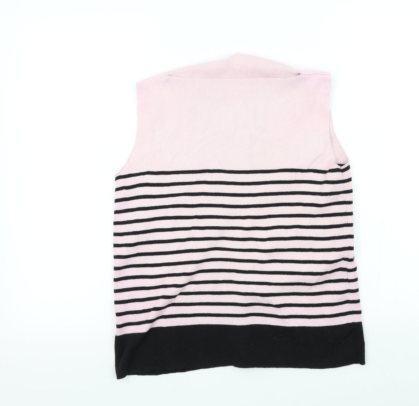 Preworn Womens Pink Striped  Pullover Jumper Size 10