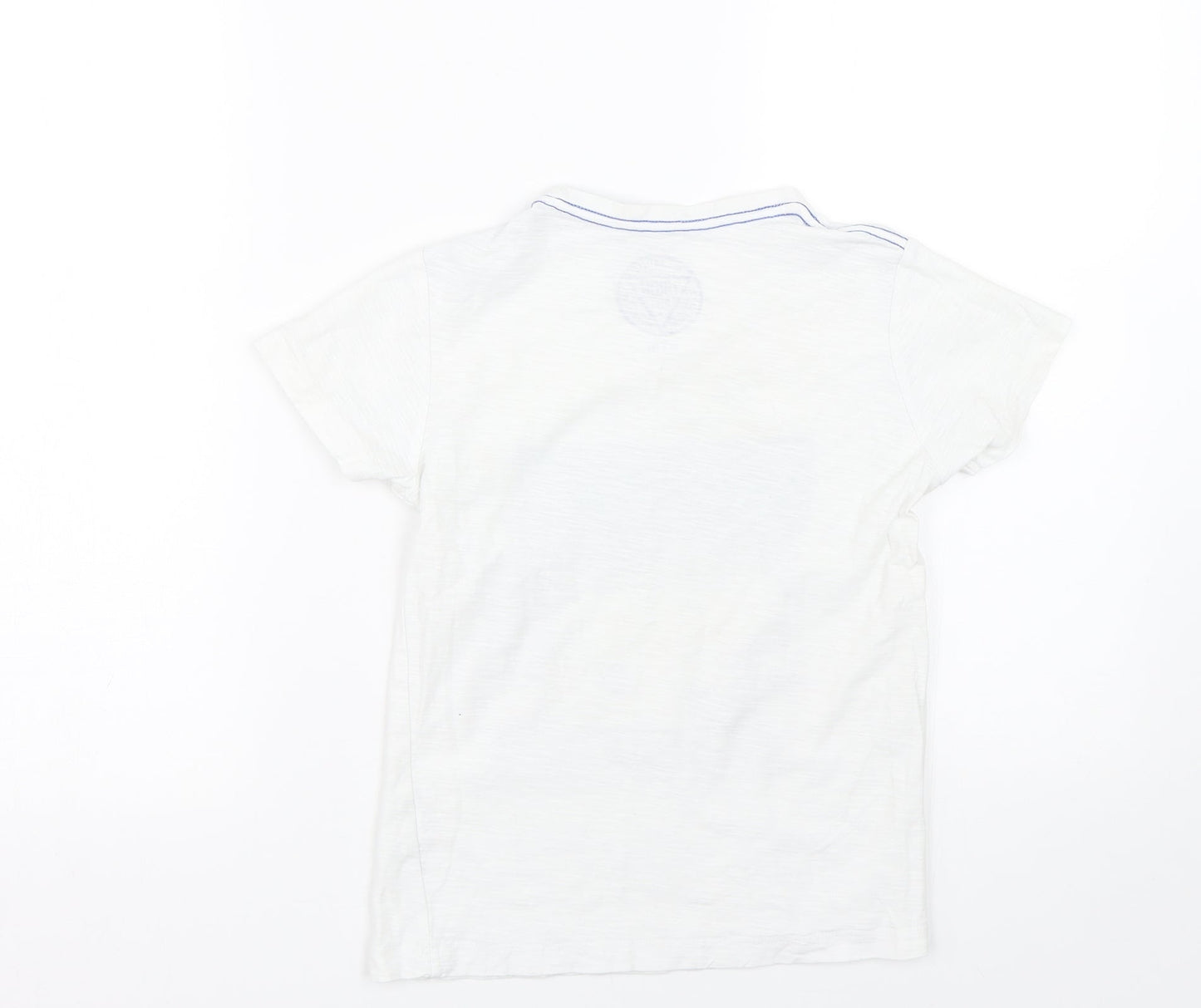 Matalan Boys White   Basic T-Shirt Size 8 Years  - Skate