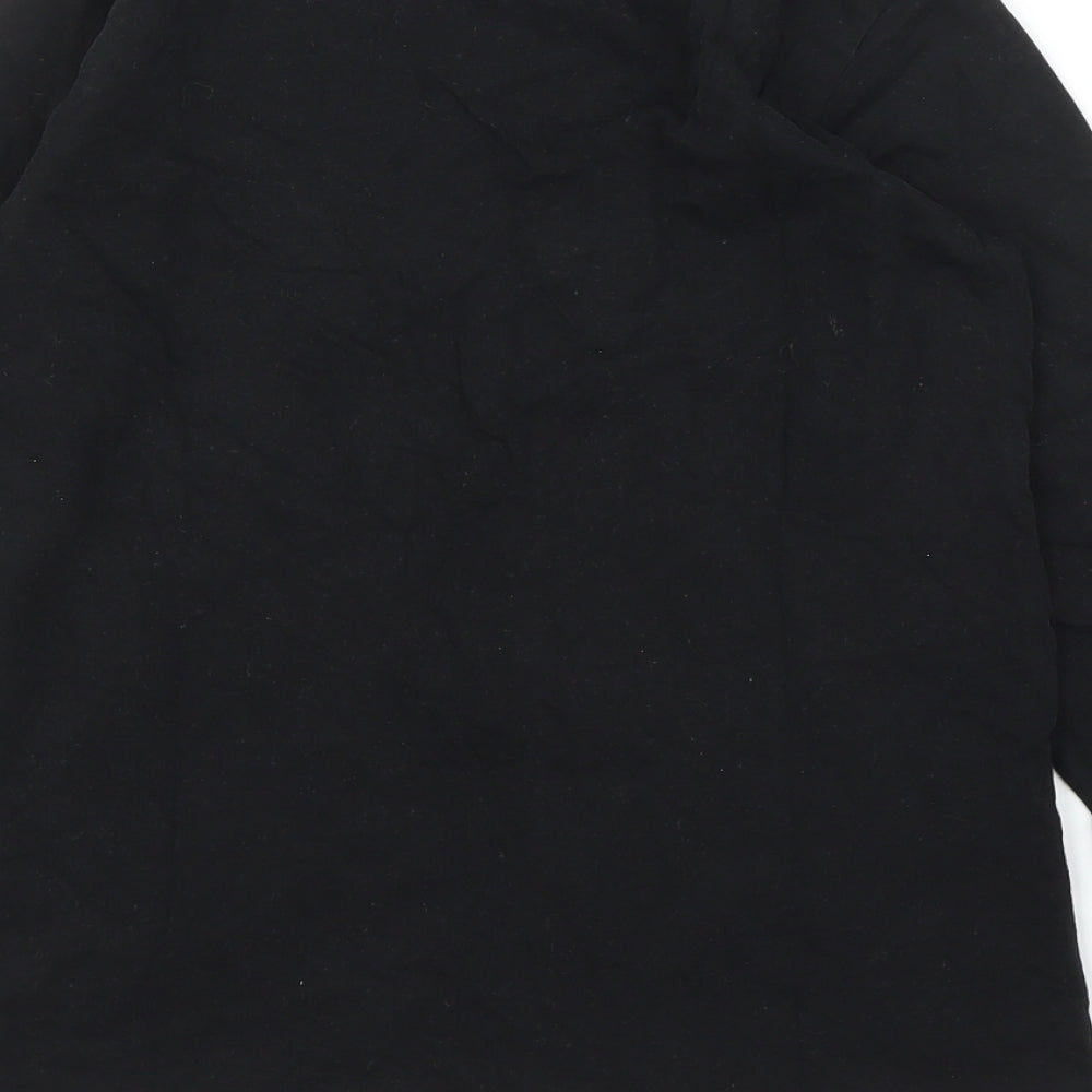 Nutmeg Girls Black   Basic T-Shirt Size 11 Years  - Unicorn
