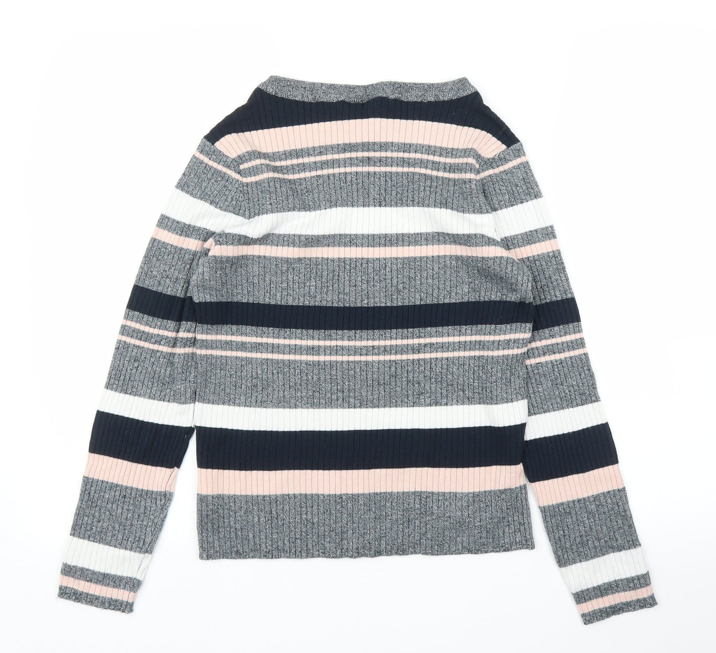 H&M Womens Pink Striped  Pullover Jumper Size L