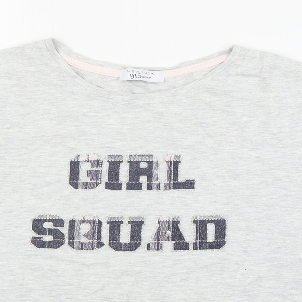 New Look Girls Grey   Basic T-Shirt Size M