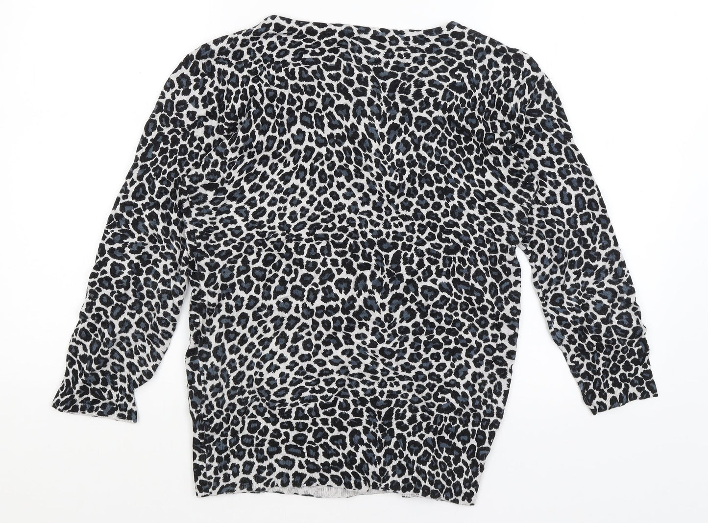 Preworn Womens White Animal Print  Pullover Jumper Size M
